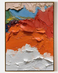 Multicolor Bold Textured Abstract Painting - Vibrant Earthy And Bright Palette Strokes - Artwallpainting