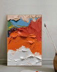 Multicolor Bold Textured Abstract Painting - Vibrant Earthy And Bright Palette Strokes - Artwallpainting