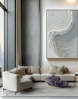 Multicolor Calm Horizons Neutral Abstract Wall Art - Artwallpainting