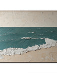 Multicolor Calm Shores Seascape Textured Painting - Artwallpainting