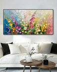 Multicolor Canvas Wall Art Textured Painting - Artwallpainting