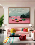Multicolor Chromatic Drift Abstract Seascape With Vibrant Rock Formations - Artwallpainting