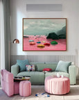 Multicolor Chromatic Drift Abstract Seascape With Vibrant Rock Formations - Artwallpainting