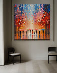 Multicolor City Of Umbrellas Canvas Painting For Home Decoration - Artwallpainting