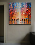 Multicolor City Of Umbrellas Canvas Painting For Home Decoration - Artwallpainting