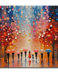 Multicolor City Of Umbrellas Canvas Painting For Home Decoration - Artwallpainting