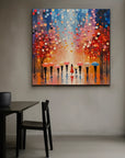 Multicolor City Of Umbrellas Canvas Painting For Home Decoration - Artwallpainting