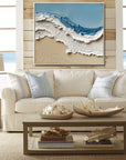 Multicolor Coastal Breeze Textured Waves - Artwallpainting