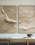 Multicolor Coastal Textures Painting Set Of 2 - Artwallpainting