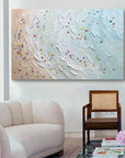 Multicolor Coastal Vibrance Textured Beach View Art - Artwallpainting