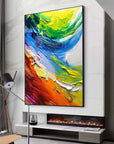 Multicolor Color Symphony - Abstract Energy Burst - Artwallpainting
