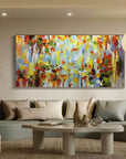 Multicolor Color Symphony - Abstract Vibrant Textured Art - Artwallpainting