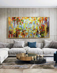 Multicolor Color Symphony - Abstract Vibrant Textured Art - Artwallpainting
