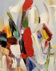 Multicolor Colorful Abstract Textured Oil Painting - Modern Large Canvas Wall Art - Artwallpainting