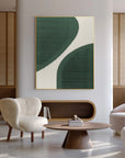 Multicolor Curved Harmony Minimalist Textured Abstract Art - Artwallpainting