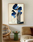 Multicolor Curved Silence-Modern Minimalist Abstract Plant Wall Art - Artwallpainting