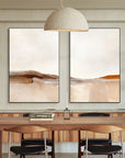 Multicolor Desert Serenity Abstract Landscape Canvas Duo Set Of 2 - Artwallpainting