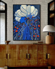 Multicolor Dream In Bloom-Surrealist Abstract Floral Texture Oil Painting Wall Art - Artwallpainting