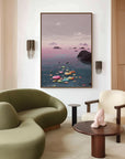 Multicolor Dream Tide Abstract Pastel Seascape Canvas Painting - Artwallpainting