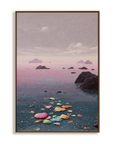 Multicolor Dream Tide Abstract Pastel Seascape Canvas Painting - Artwallpainting
