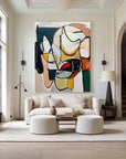 Multicolor Dynamic Rhythm - Modern Abstract Line And Color Block Oil Painting - Artwallpainting