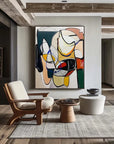 Multicolor Dynamic Rhythm - Modern Abstract Line And Color Block Oil Painting - Artwallpainting