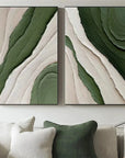 Multicolor Earth S Essence Abstract Art Set Of 2 - Artwallpainting