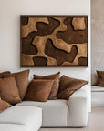 Multicolor Earthbound Flow - Texture Abstract Organic Flowing Oil Painting Wall Art - Artwallpainting