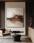 Multicolor Earthbound Serenity-Hand-Painted Thick Mountain Texture Wall Art - Artwallpainting
