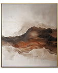 Multicolor Earthbound Serenity-Hand-Painted Thick Mountain Texture Wall Art - Artwallpainting