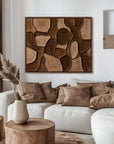 Multicolor Earthen Harmony Abstract Canvas - Artwallpainting