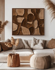 Multicolor Earthen Harmony Abstract Canvas - Artwallpainting