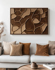 Multicolor Earthen Mosaic-Geometric Abstract Wall Art Featuring Earth Mosaic - Artwallpainting
