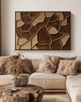 Multicolor Earthen Mosaic-Geometric Abstract Wall Art Featuring Earth Mosaic - Artwallpainting