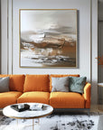 Multicolor Earthen Symphony-Indoor Or Living Room Warm Brown Natural Abstract Wall Art - Artwallpainting