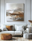 Multicolor Earthen Symphony-Indoor Or Living Room Warm Brown Natural Abstract Wall Art - Artwallpainting