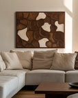 Multicolor Earthen Veins Weave-Modern Living Room Or Bedroom Decoration With Three-Dimensional Irregular Block Abstract Wall Art - Artwallpainting