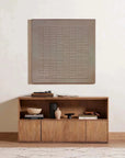 Multicolor Earthy Grid Textured Canvas - Artwallpainting