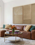 Multicolor Earthy Simplicity Neutral Textured Canvas Duo Set Of 2 - Artwallpainting