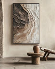Multicolor Earthy Textured Abstract Wall Art For Modern Home Decor - Artwallpainting
