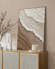 Multicolor Earthy Textured Abstract Wall Art - Artwallpainting