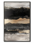 Multicolor Ebon Drift - Vertical Abstract Textured Landscape Painting - Artwallpainting