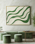Multicolor Echo Drift - Abstract Oil Painting For Wavy Line Modern Wall Art - Artwallpainting