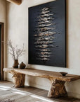 Multicolor Echoes Of Depth-Modern Minimalist Space Focus Abstract Wall Art - Artwallpainting