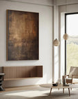 Multicolor Echoes Of Earth - Minimalist Dark Textured Abstract Oil Painting - Artwallpainting