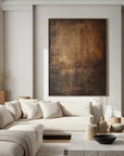 Multicolor Echoes Of Earth - Minimalist Dark Textured Abstract Oil Painting - Artwallpainting