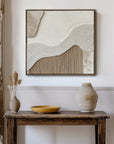 Multicolor Echoes Of Earth-Modern Abstract Style Ridge Texture Wall Art - Artwallpainting