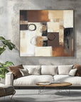 Multicolor Echoes Of Geometry Abstract Art - Artwallpainting