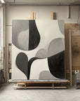 Multicolor Echoes Of Silence - Minimalist Abstract Canvas Art - Artwallpainting