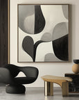 Multicolor Echoes Of Silence - Minimalist Abstract Canvas Art - Artwallpainting